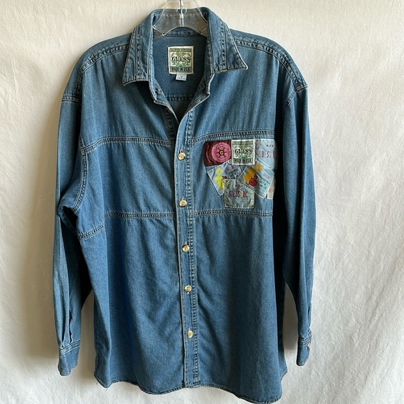 Guess by Marciano Tops - Guess denim button-down shirt, size 3